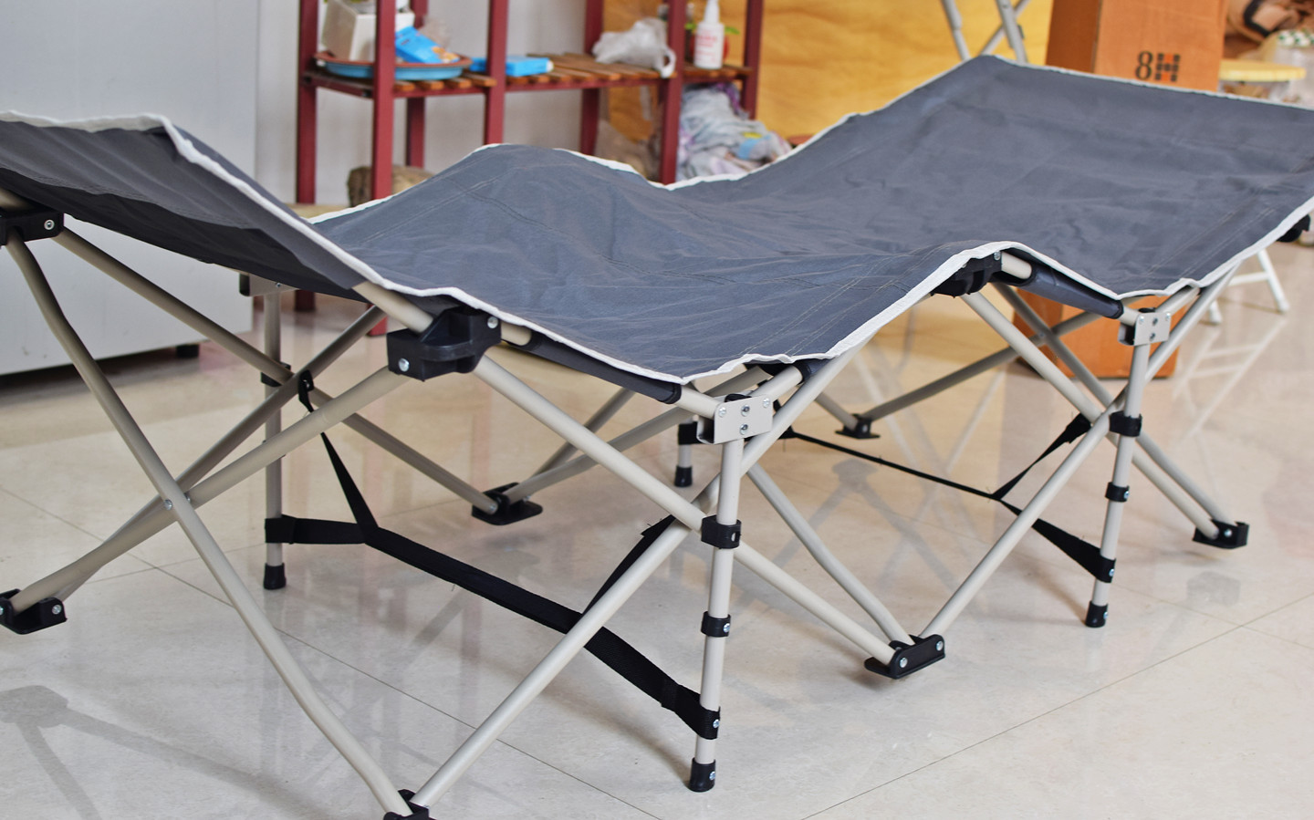 8H新品午休折叠床，1秒收纳，办公户外随心躺