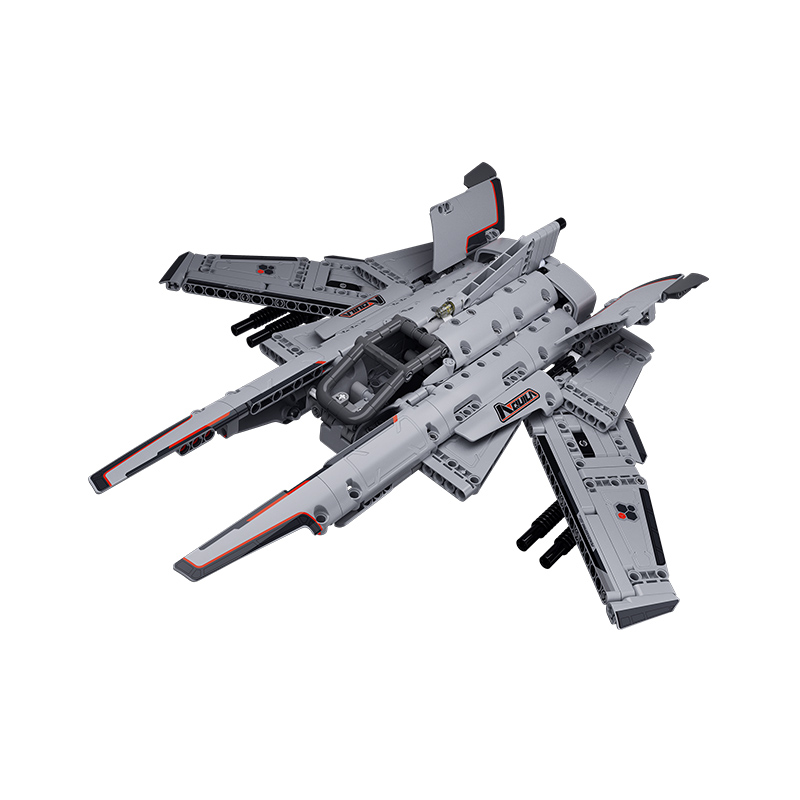 木星黎明系列积木 静态积木 天鹰座侦察机 灰色