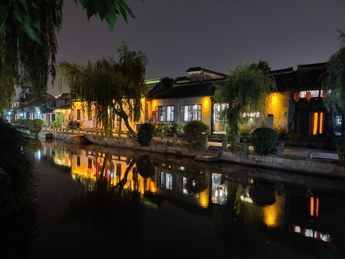 水磨古镇夜景图片