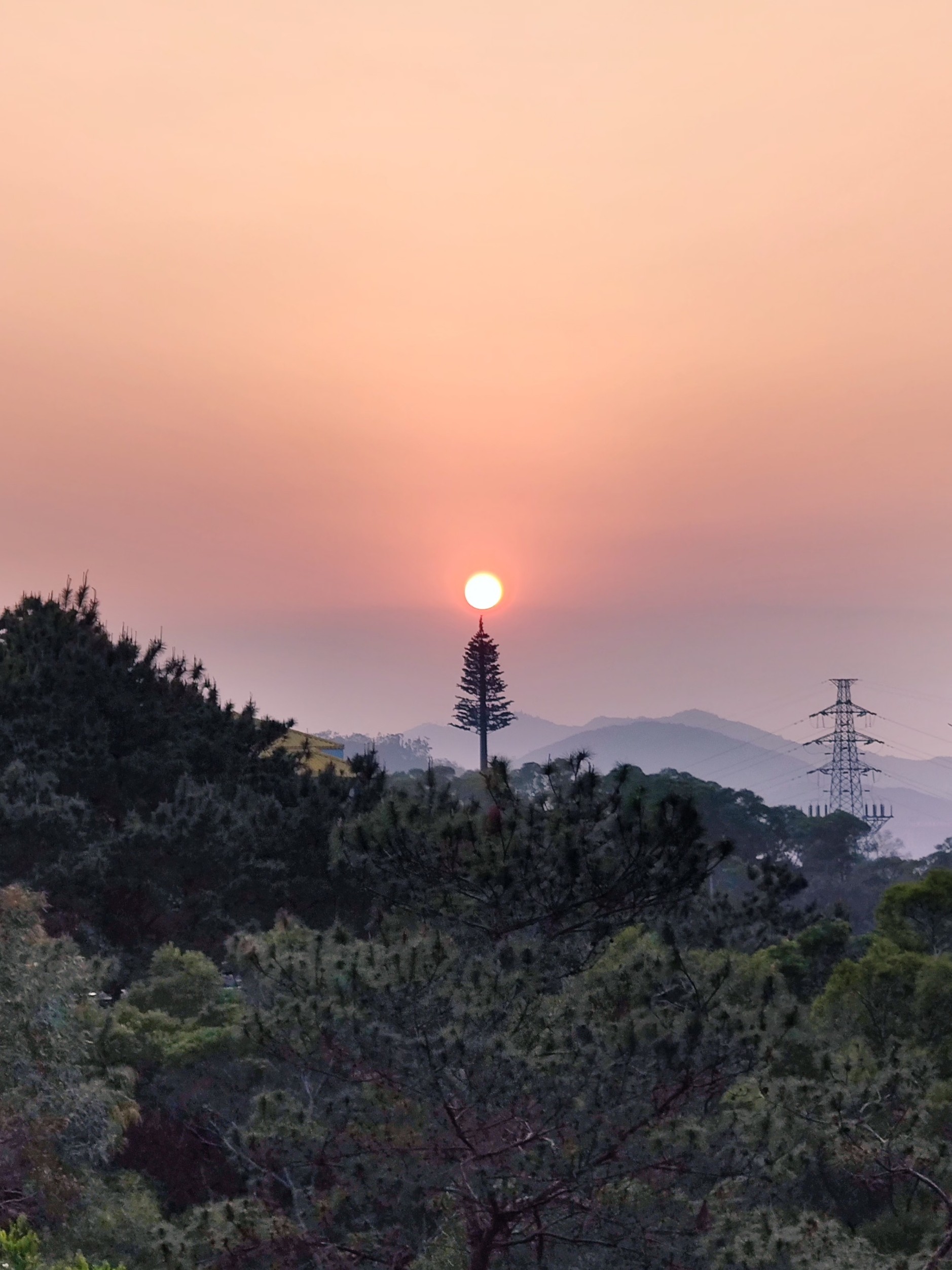 太阳西下的图片真实图片