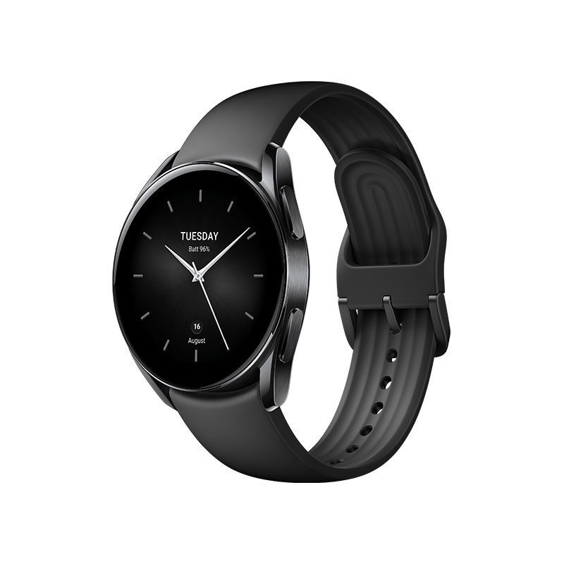 小米手表 S2 曜石黑 42mm 黑硅胶表带 预览图